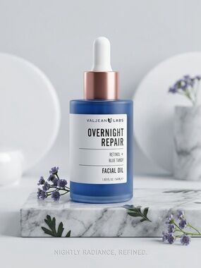 Valjean Labs Overnight Repair Facial Oil – Retinol + Blue Tansy (1.83 fl oz)